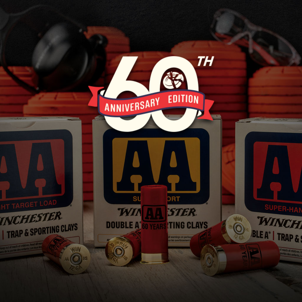 AA 60th Anniversary Edition product box and shell lineup with special edition logo graphic in front